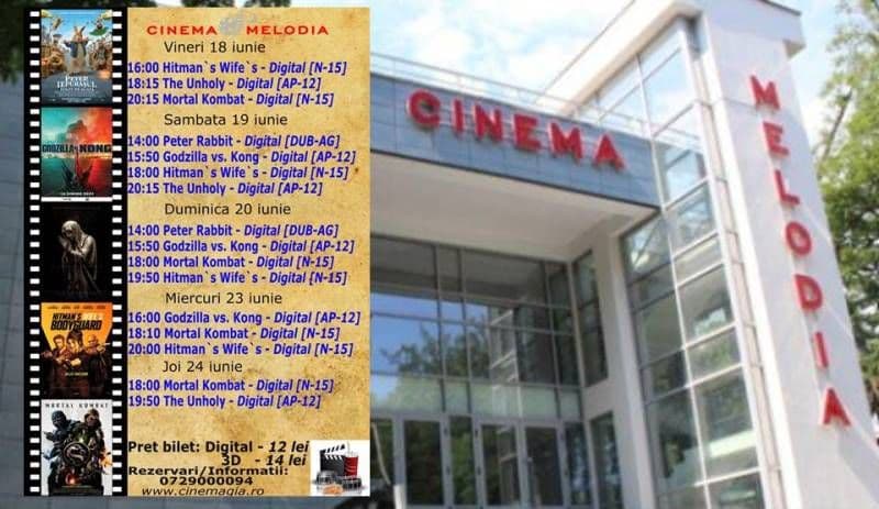 Vezi ce filme vor rula la Cinema „MELODIA” Dorohoi, în săptămâna 18 – 24 iunie – FOTO