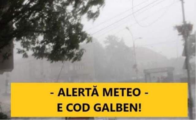 Cod Galben de ploi până mâine seară în Județul Botoșani