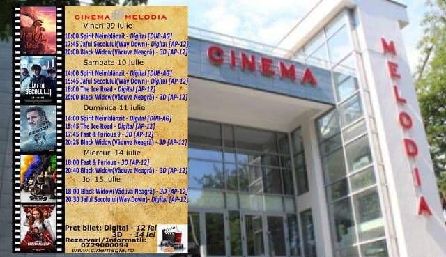 Vezi ce filme vor rula la Cinema „MELODIA” Dorohoi, în săptămâna 9 - 16 iulie – FOTO