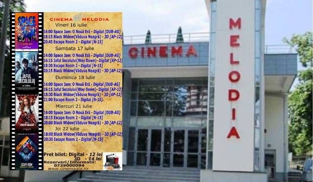 Vezi ce filme vor rula la Cinema „MELODIA” Dorohoi, în săptămâna 16 - 22 iulie – FOTO
