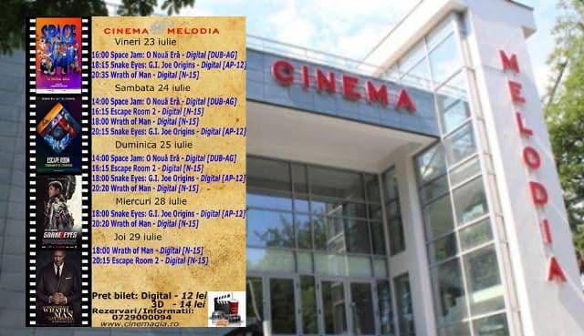 Vezi ce filme vor rula la Cinema „MELODIA” Dorohoi, în săptămâna 23 - 29 iulie – FOTO