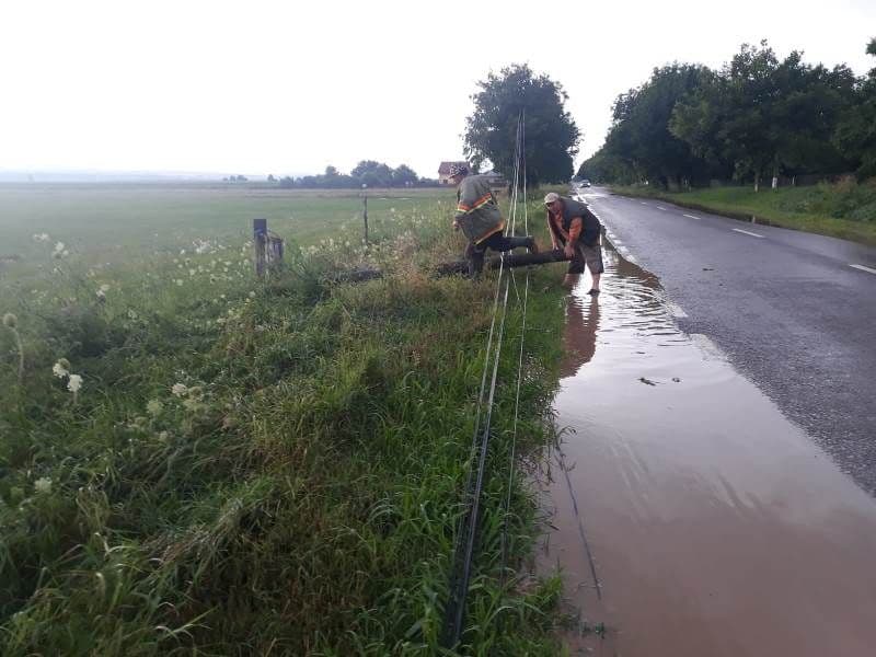 Vijelia a făcut din nou pagube în județ: Stâlpi și copaci căzuți pe străzi, acoperișuri desprinse - FOTO