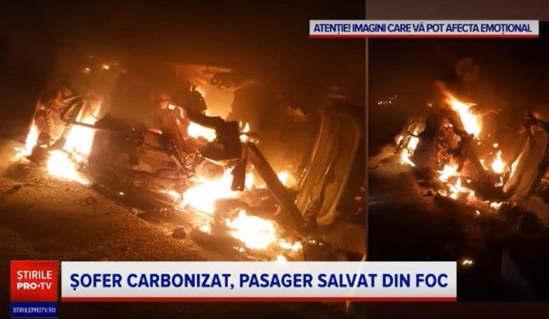 Accident înfiorător pe drumul Iași – Târgu Frumos! Un bărbat de 41 de ani a murit carbonizat