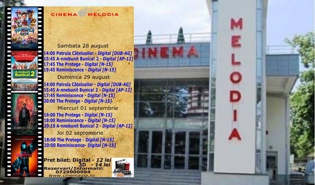Vezi ce filme vor rula la Cinema „MELODIA” Dorohoi, în săptămâna 28 august - 2 septembrie – FOTO