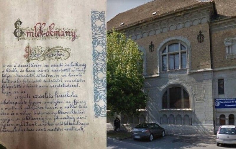 Descoperire neașteptată în timpul renovării unei foste școli din Arad. Vezi ce se afla încastrat în perete