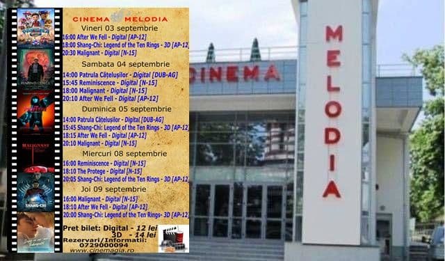 Vezi ce filme vor rula la Cinema „MELODIA” Dorohoi, în săptămâna 3 - 9 septembrie – FOTO