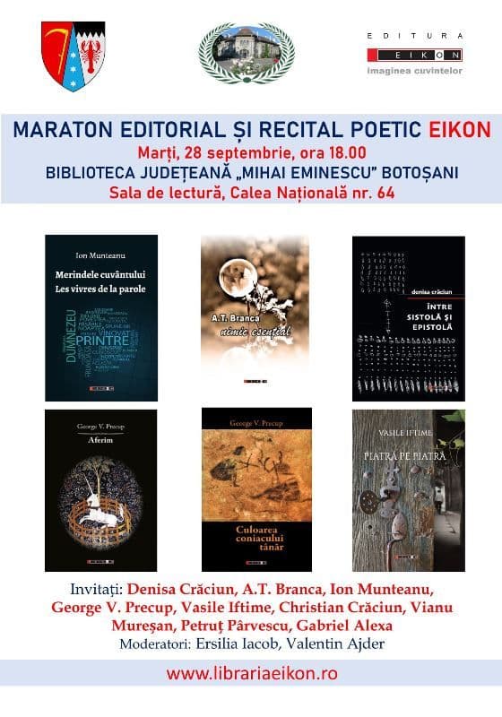Maraton editorial Eikon la Biblioteca Județeană Botoșani