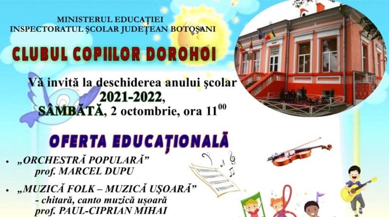 Ziua porților deschise la Clubul Copiilor Dorohoi