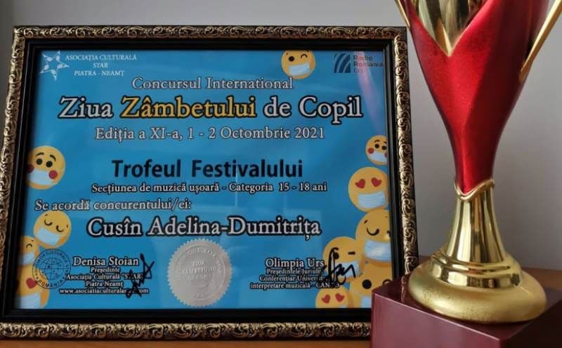 Premii importante obținute de copii din Dorohoi la Festivalul Național „Ziua zâmbetului de copil” - FOTO