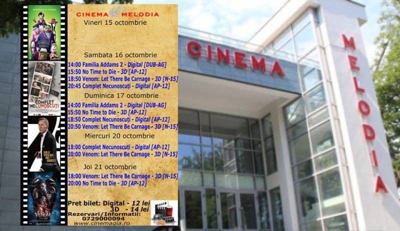 Vezi ce filme vor rula la Cinema „MELODIA” Dorohoi, în săptămâna 15 – 21 octombrie – FOTO