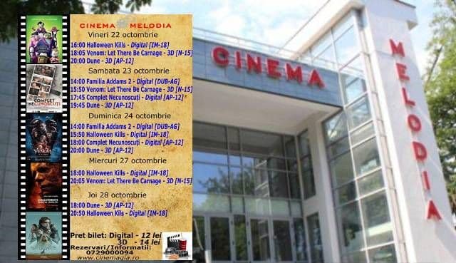 Vezi ce filme vor rula la Cinema „MELODIA” Dorohoi, în săptămâna 22 – 28 octombrie – FOTO