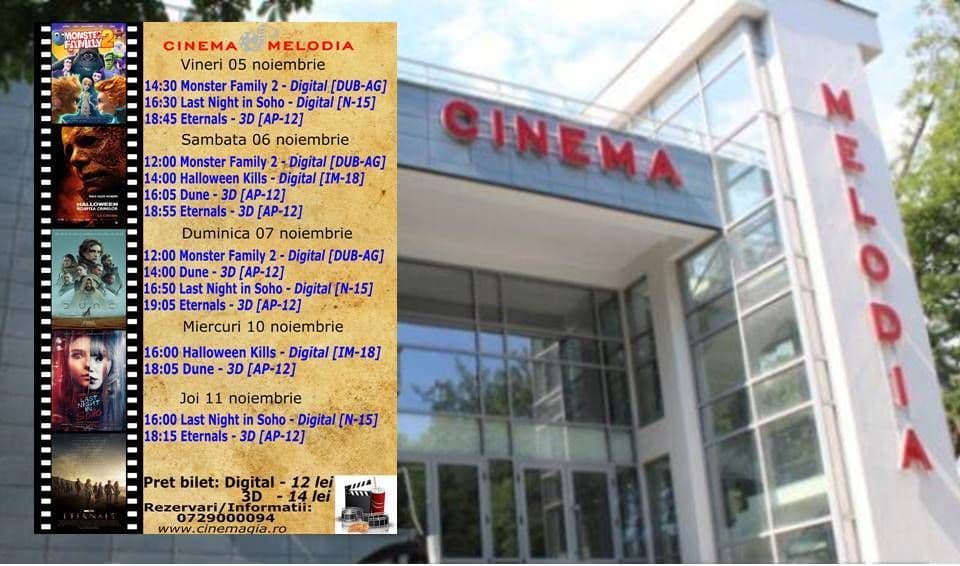 Vezi ce filme vor rula la Cinema „MELODIA” Dorohoi, în săptămâna 5 – 11 noiembrie – FOTO