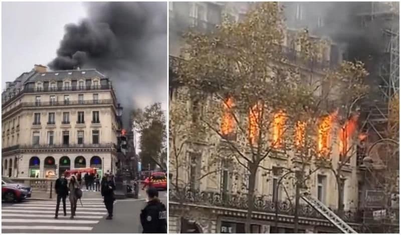 Incendiu de proporții la Paris, lângă Opéra Garnier