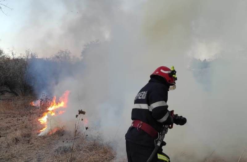 Opt incendii înregistrate în ultimele 24 de ore în județul Botoșani - FOTO
