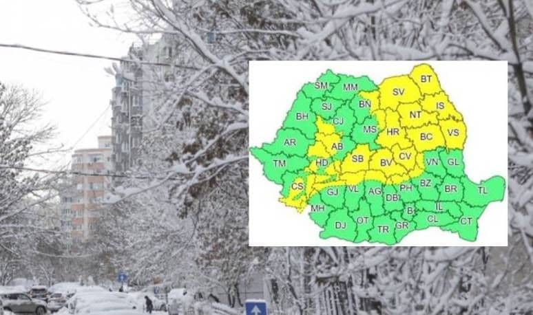 Cod galben de ninsori în județul Botoșani, valabil de marți dimineață
