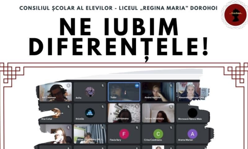 „Ne iubim diferențele!” – activitate SEG desfășurată de Consiliul Școlar al Elevilor al Liceului „Regina Maria” Dorohoi - FOTO