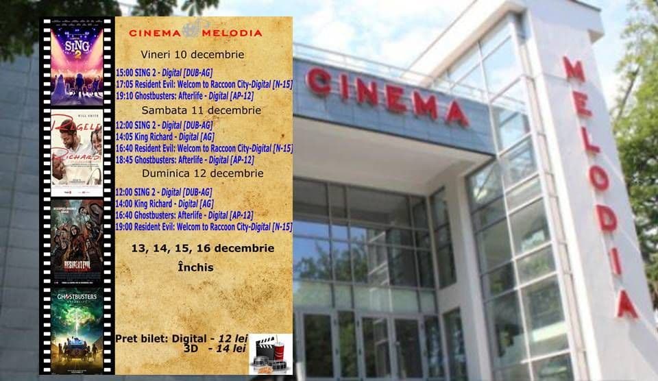 Vezi ce filme vor rula la Cinema „MELODIA” Dorohoi, în săptămâna 10 - 16 decembrie – FOTO