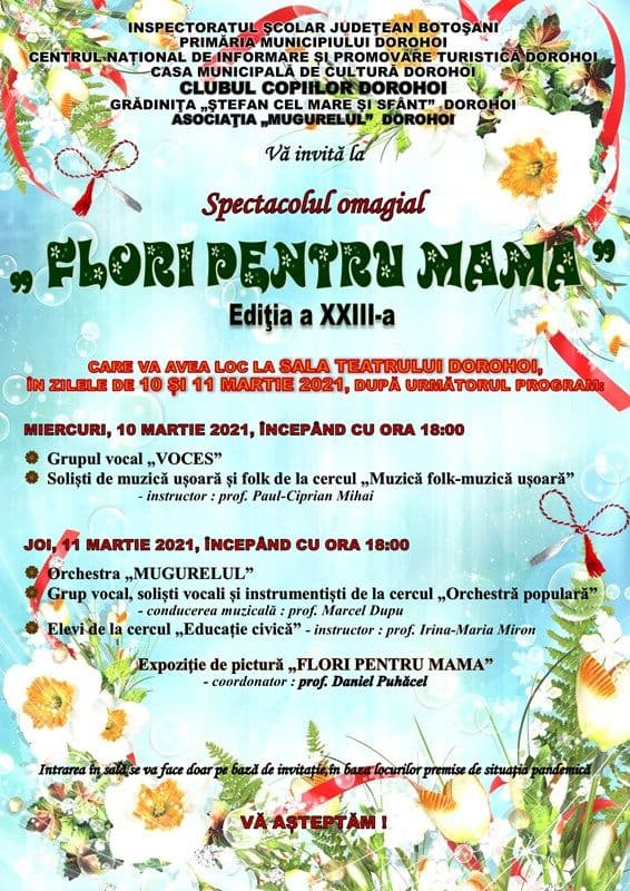 Afis Flori pentru mama 2021