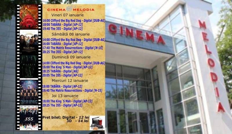 Vezi ce filme vor rula la Cinema „MELODIA” Dorohoi, în săptămâna 7 - 13 ianuarie – FOTO