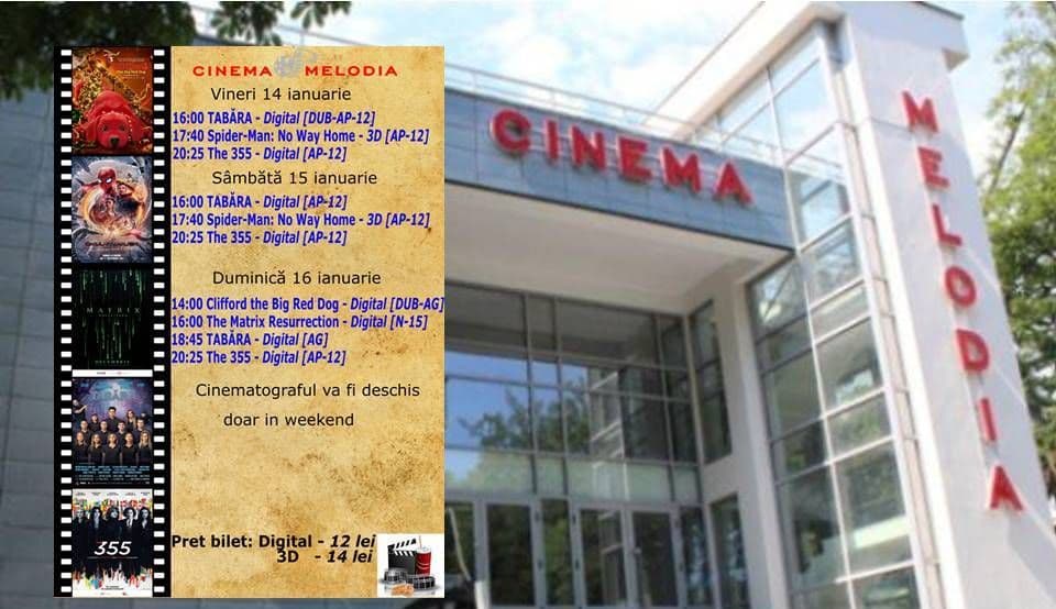 Vezi ce filme vor rula la Cinema „MELODIA” Dorohoi, în săptămâna 14 - 20 ianuarie – FOTO