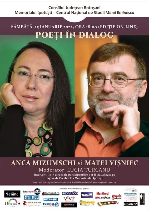 Poeți în dialog la Memorialul Ipotești: Anca Mizumschi și Matei Vișniec