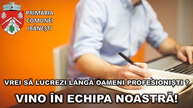Primăria Comunei Ibănești organizează concurs pentru ocuparea funcției de inspector clasa I cadastru!
