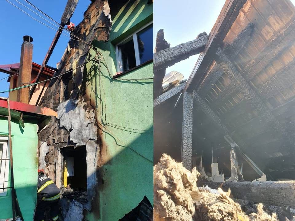 O altă locuință din județ afectată de incendiu, aceeași cauză – coșul de fum neizolat corespunzător