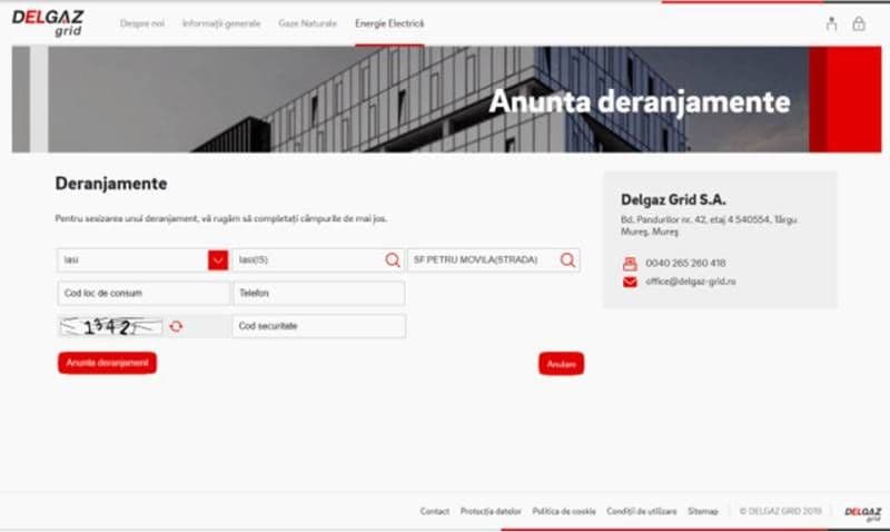 Anunțarea întreruperilor de energie, mai simplă și mai rapidă, direct pe site-ul Delgaz Grid