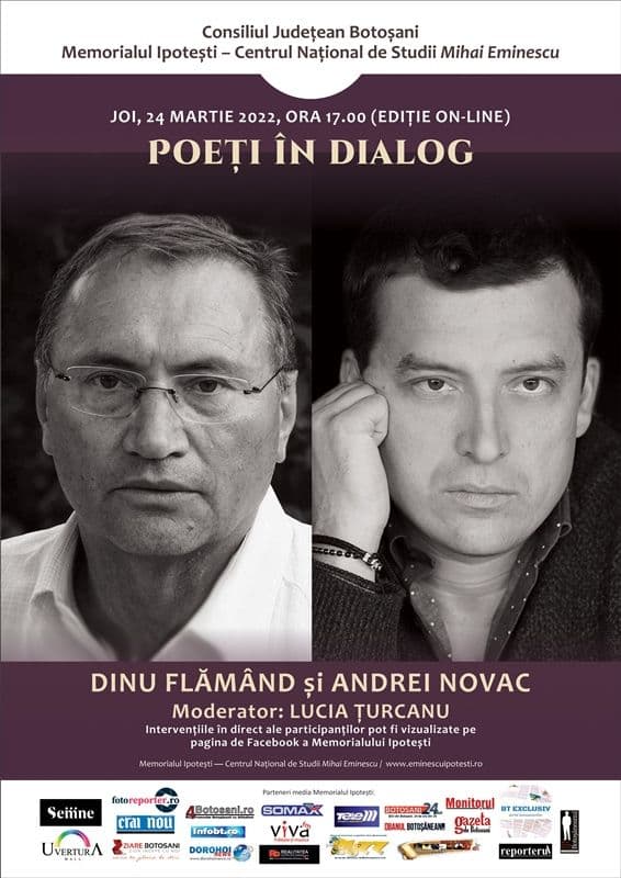 Poeți în dialog la Memorialul Ipotești: Dinu Flămând și Andrei Novac