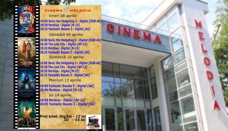 Vezi ce filme vor rula la Cinema „MELODIA” Dorohoi, în săptămâna 8 - 14 aprilie – FOTO