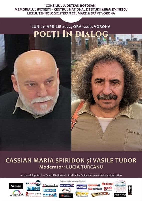 Poeți în dialog la Memorialul Ipotești: Cassian Maria Spiridon și Vasile Tudor