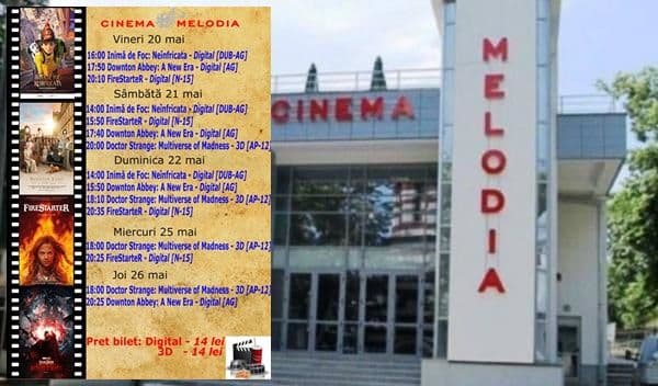 Vezi ce filme vor rula la Cinema „MELODIA” Dorohoi, în săptămâna 20 – 26 mai – FOTO