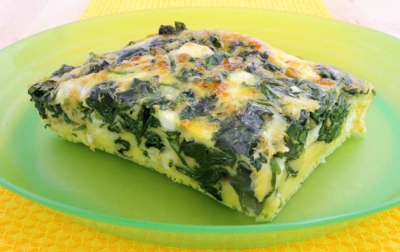 Budincă de spanac cu Mozzarella
