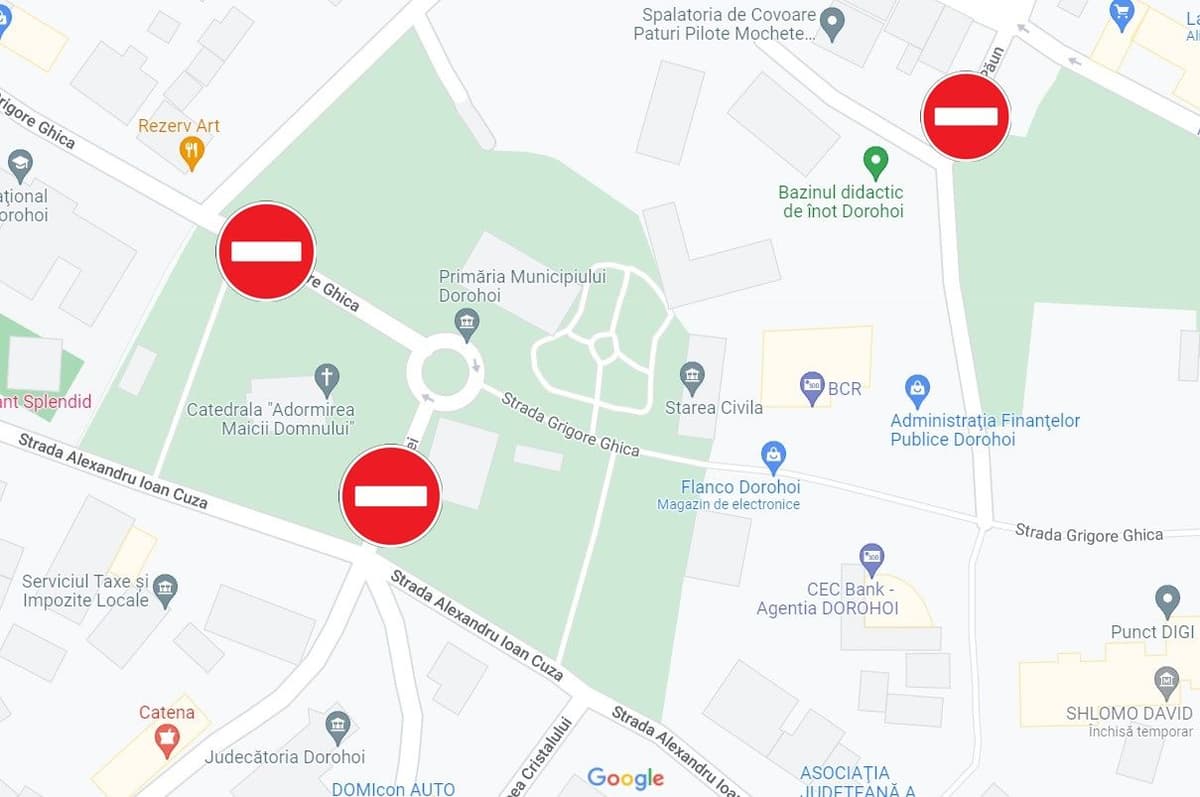 Primăria Dorohoi anunță restricții de circulație în mai multe zone centrale. Vezi detalii!