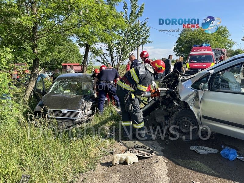 Accident la Loturi Enescu! Trei adulți și șapte copii au ajuns la spital după impactul dintre două mașini - FOTO