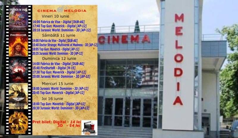 Vezi ce filme vor rula la Cinema „MELODIA” Dorohoi, în săptămâna 3 – 16 iunie – FOTO