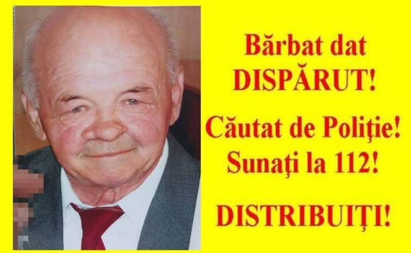 Bătrân din Dorohoi dispărut fără urmă. Poliția cere ajutorul populației