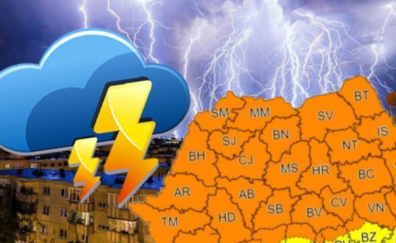 Cod portocaliu de vijelii pentru județul Botoșani, până mâine la ora 12:00