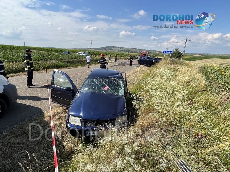 Accident între Loturi Enescu și Ibănești! Două victime au ajuns la spital după impactul dintre două mașini - FOTO