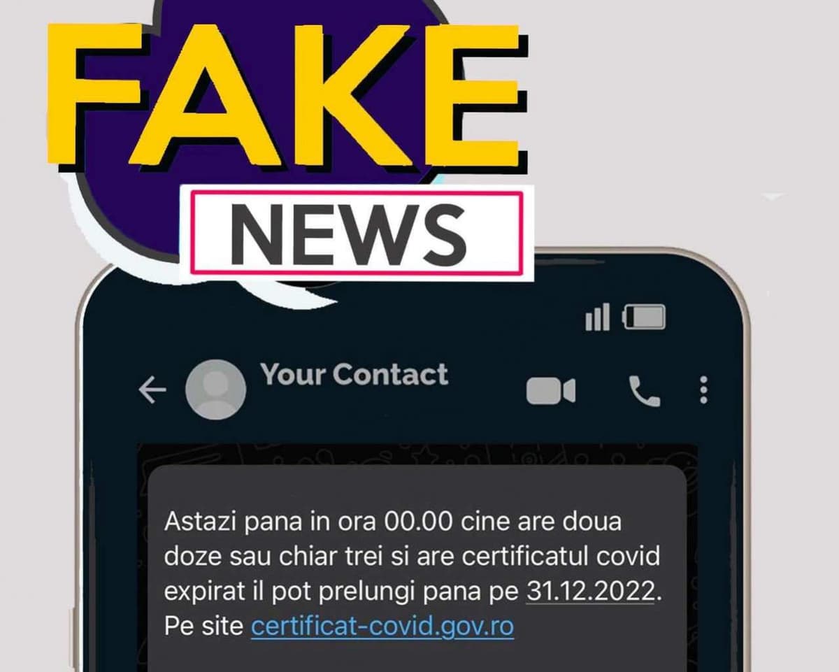 Fake news despre certificatul COVID. 200.000 de români au fost păcăliţi