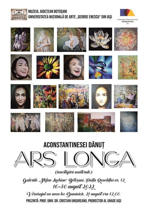 Muzeul Județean Botoșani găzduiește expoziția de artă vizuală „ARS LONGA”