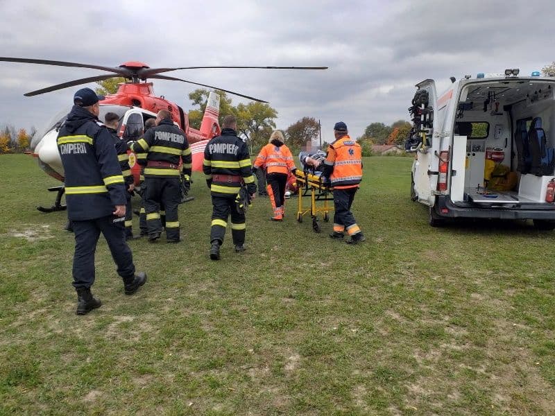 Bărbat din Șendriceni preluat de urgență de elicopterul SMURD de la Dorohoi