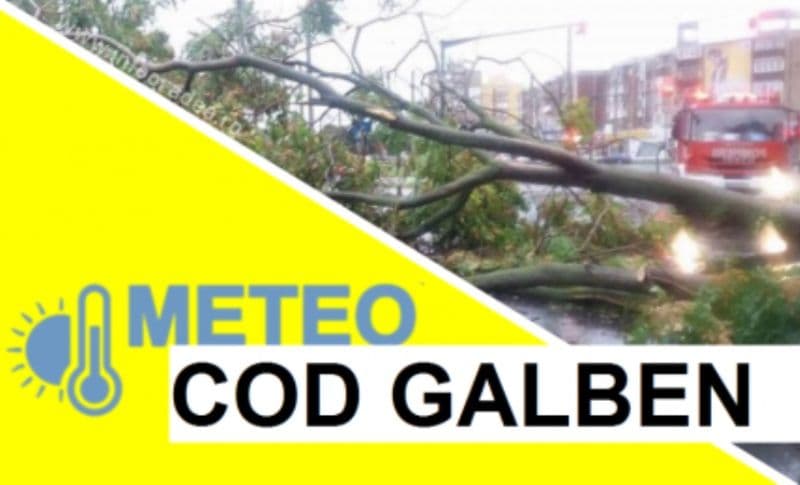 Județul Botoșani: Alertă meteo COD GALBEN de vijelie în următoarele ore!