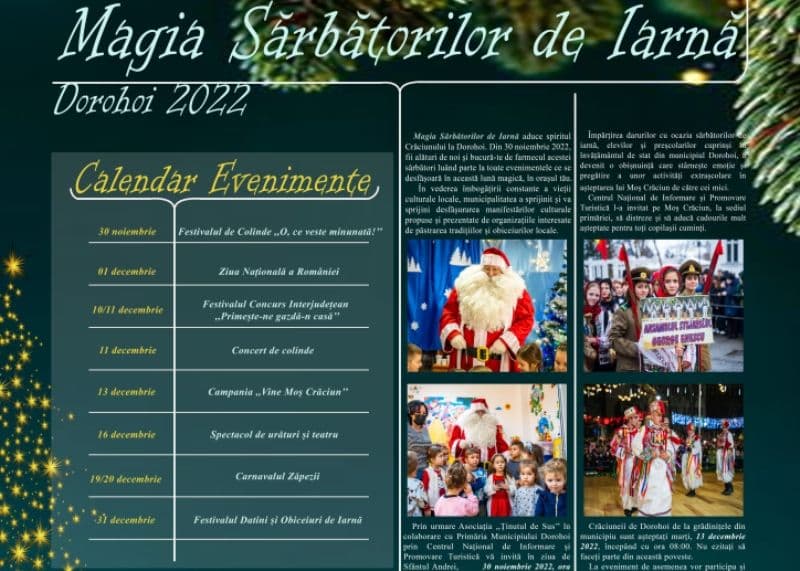 Magia Sărbătorilor de Iarnă aduce spiritul Crăciunului la Dorohoi