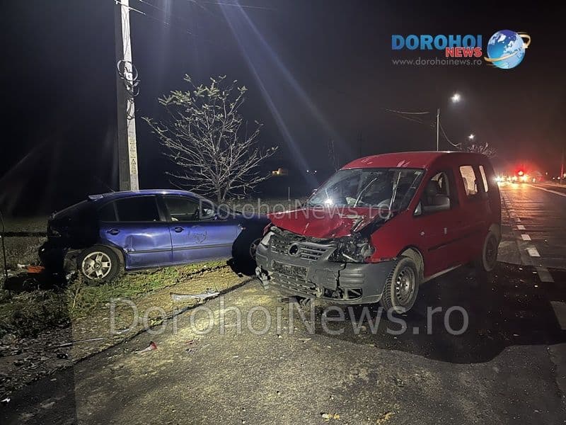 Accident în apropiere de Saucenița! Două persoane au ajuns la spital după impactul dintre două mașini – FOTO