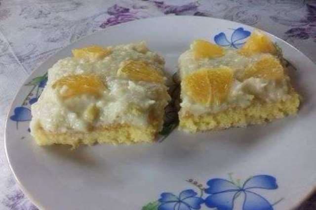 Prăjitură cu cocos și portocale