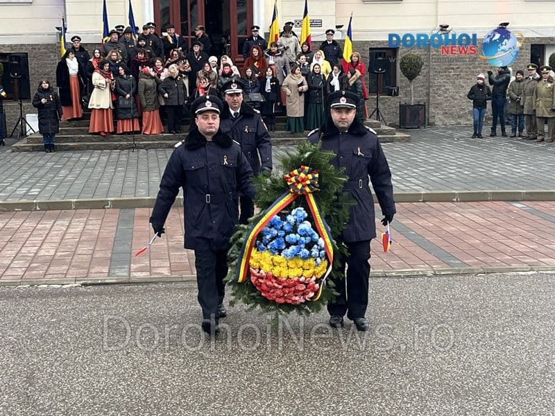 1 Decembrie 2022 - Depuneri de coroane la Dorohoi cu ocazia Zilei Naționale a României – VIDEO/FOTO