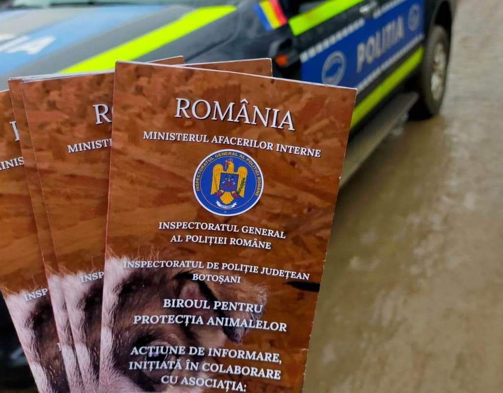 Activități preventive desfășurate de polițiștii biroului pentru protecția animalelor - FOTO
