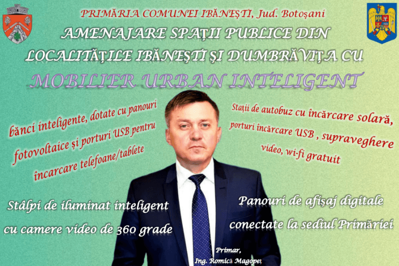Mobilier urban inteligent în comuna Ibănești!