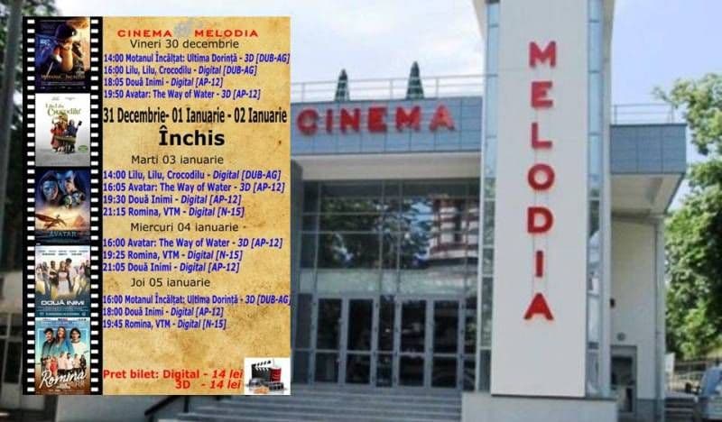 Vezi ce filme vor rula la Cinema „MELODIA” Dorohoi, în săptămâna 30 decembrie 2022 – 5 ianuarie 2023 – FOTO